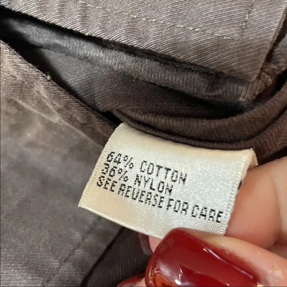 Talbots Sz 8 Brown Lightweight Button Up Cotton Jacket With Pockets GUC BPU2 - Picture 13 of 13